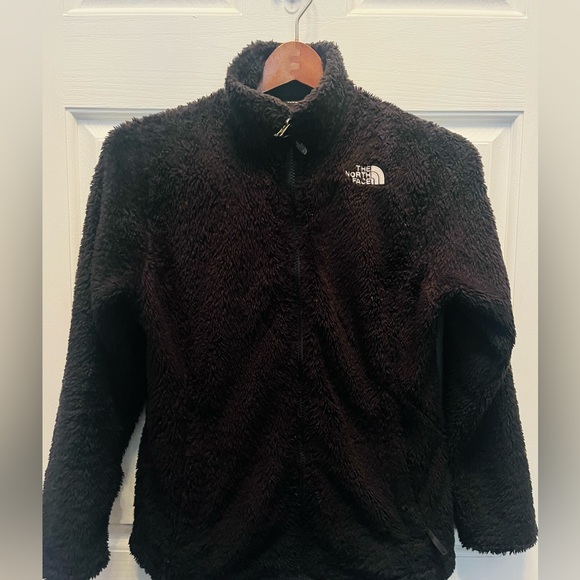 PRE-OWNED THE NORTH FACE GIRLS OSITO FLEECE JACKET- BLACK - LARGE - Picture 1 of 4